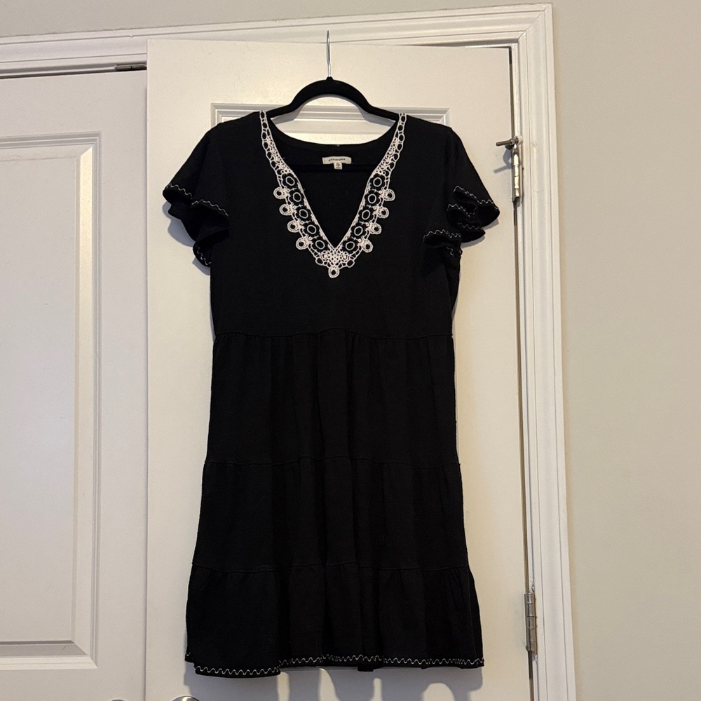 Black Dress with White Detailing